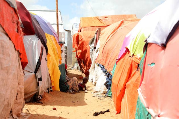Camps turn into permanent settlements amid ongoing crisis in Somalia MOGADISHU, SOMALIA - MAY 26: A view of tents as millions of people living in camps that have gradually turned into permanent settlements, where they continue to face difficult living conditions amid insecurity, conflict and drought in the capital Mogadishu, Somalia, on May 26, 2026. Metin Yuksel Kaya Anadolu Mogadishu Somalia. Editorial use only. Please get in touch for any other usage.  Copyright: x2026xAnadoluxMetinxYukselxKayax