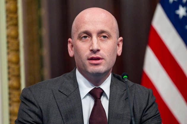 White House Chief of Staff for Policy Stephen Miller speaks during a roundtable on anti-fraud initiatives in the Indian Treaty Room in the Eisenhower Executive Building near the White House in Washington, DC on Tuesday, May 26, 2026.  WAP20260526310 BONNIExCASH