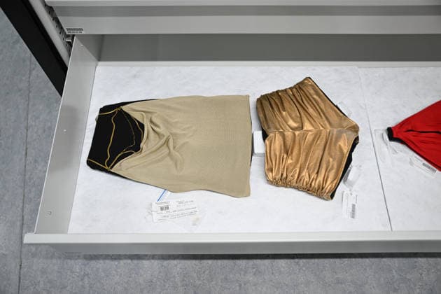 ENCORE! AUSTRALIAN MUSEUM OF PERFORMING ARTS, Kylie Minogue s gold hot pants from the Spinning Around music video is seen during a media preview ahead of the exhibition ENCORE! at the Australian Museum of Performing Arts (AMPA), in Melbourne, Wednesday, May 27, 2026. ( NO ARCHIVING MELBOURNE VICTORIA AUSTRALIA  Copyright: xJAMESxROSSx 20260527115491875876