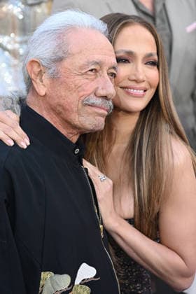 LOS ANGELES, CALIFORNIA - MAY 26: Jennifer Lopez and Edward James Olmos at the world premiere of Netflix s Office Romance at The Egyptian Theatre Hollywood on May 26, 2026 in Los Angeles, California. Copyright: xAdMediax xMediaPunchx