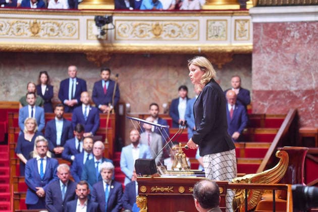 Pay tribute to French PM Beatrice Bellamy at the National Assembly in Paris Yael Braun-Pivet, President of the National Assembly during the tribute to French MP Beatrice Bellamy at the National Assembly in Paris on May 26, 2026. Photo by Karim Ait Adjedjou ABACAPRESS.COM Paris Ile-de-France France  Copyright: xAitxAdjedjouxKarim ABACAx