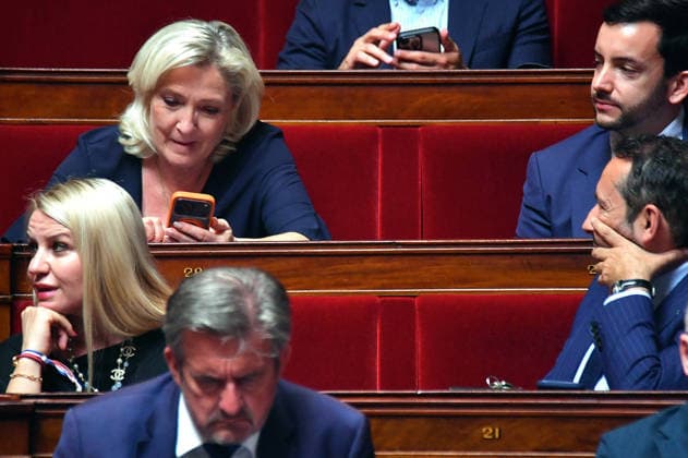 Questions to the Government Session - Paris MP President of the National Rassemblement group in the National Assembly Marine Le Pen looks on during a session of questions to the government at the National Assembly in Paris on May 26, 2026. Photo by Karim Ait Adjedjou ABACAPRESS.COM Paris Ile-de-France France  Copyright: xAitxAdjedjouxKarim ABACAx