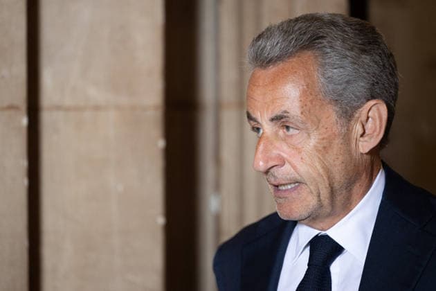Last day of the Libyan financing appeal trial - Paris French former president Nicolas Sarkozy arrives on the last day of his appeal trial over charges he had sought Libyan financing for his 2007 election, at the Palais de Justice courthouse in Paris on May 27, 2026. Photo by Raphael Lafargue ABACAPRESS.COM Paris France  Copyright: xLafarguexRaphael ABACAx