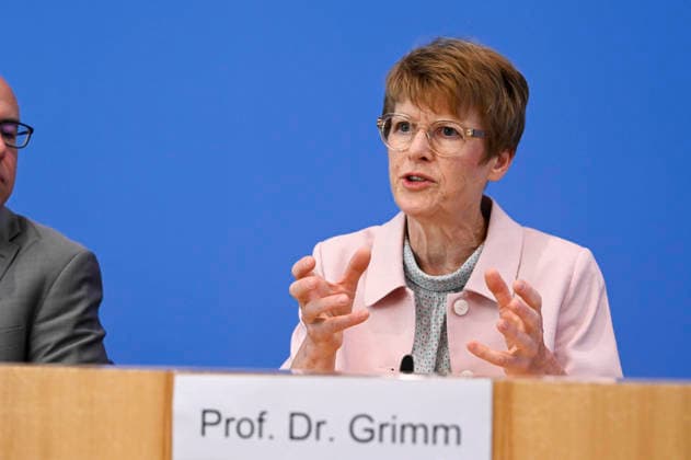 ABB BPK-GUTACHTEN - Prof. Dr. Veronika Grimm Bericht zum Thema Vorstellung des Fruehjahrsgutachten 2026-Sachverstaendigenrat zur Begutachtung der gesamtwirtschaftlichen Entwicklung auf der BPK Bundespressekonferenz in Berlin am 27.05.2026 Berlin Deutschland *** ABB BPK GUTACHTEN Prof Dr Veronika Grimm Report on the presentation of the 2026 Spring Report of the German Council of Economic Experts at the BPK Federal Press Conference in Berlin on 27 05 2026 Berlin Germany