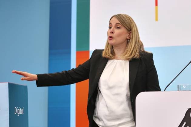 Berlin, Deutschland, 27.05.2026: Baumnisterium: Pressestatement zur Modernisierung des Städtebau- und Raumordnungsrechts: Bundesministerin für Wohnen, Stadtentwicklung und Bauwesen Verena Hubertz (SPD) *** Berlin, Germany, 27 05 2026 Baumnisterium Press statement on the modernization of urban development and spatial planning law Federal Minister of Housing, Urban Development and Building Verena Hubertz SPD Copyright: xdtsxNachrichtenagenturx dts_120847