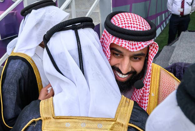 May 27, 2026, Doha, Qatar: Muslim men are seen hugging after Eid al-Adha morning prayers at the Education City Stadium. Muslims around the world are celebrating Eid al-Adha (the feast of sacrifice), the second of two Islamic holidays celebrated worldwide marking the end of the annual pilgrimage or Hajj to the Saudi holy city of Mecca. Doha Qatar - ZUMAs197 20260527_aaa_s197_018 Copyright: xNoushadxVariyattiyakkalx