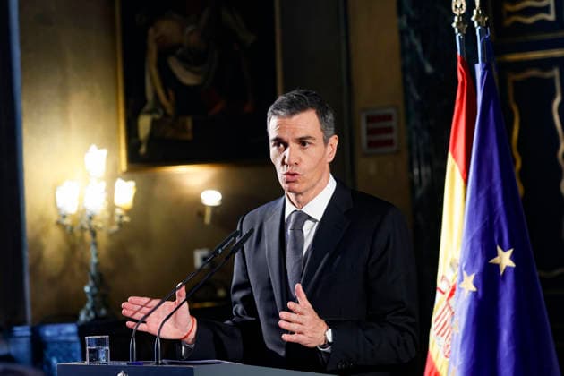 May 27, 2026, Rome, ITALY: Spain s Prime Minister, Pedro Sanchez, attends a press conference held at the Spanish Embassy to the Holy See, Rome, Italy, 27 May 2026. ANSA FABIO FRUSTACI. Rome ITALY  - ZUMAa110 20260527_zaf_a110_011 Copyright: xFabioxFrustacix