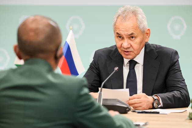 RUSSIA, MOSCOW REGION - MAY 27, 2026: Russian Security Council Secretary Sergei Shoigu during a meeting with Prime Minister of Madagascar Mamitiana Rajaonarison on the sidelines of the 1st International Security Forum Russia  - ZUMAt113 20260527_zaa_t113_355 Copyright: xSergeixSavostyanovx