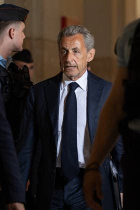 Last day of the Libyan financing appeal trial - Paris French former president Nicolas Sarkozy comes back from a lunch break on the last day of his appeal trial over charges he had sought Libyan financing for his 2007 election, at the Palais de Justice courthouse in Paris on May 27, 2026. Photo by Raphael Lafargue ABACAPRESS.COM Paris France  Copyright: xLafarguexRaphael ABACAx