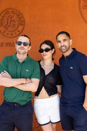 RG26 - French Open - People Village Day 4 NB Geoffrey Le Goff, Camélia Jordana, Ouissem Belgacem attends the Village day 4 during the 2026 French Open at Roland Garros on May 27, 2026 in Paris, France. Photo by Nasser Berzane ABACAPRESS.COM  Copyright: xBerzanexNasser ABACAx