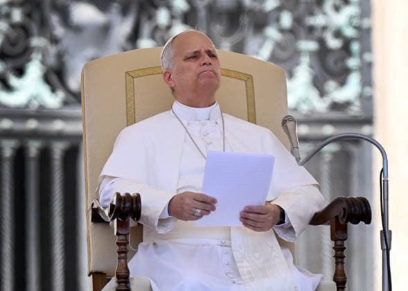 Pope Leo XIV Leads The General Audience - Vatican Pope Leo XIV attends the weekly general audience in Saint Peter’s square, Vatican on May 27, 2026. Photo by Eric Vandeville ABACAPRESS.COM Rome Vatican (or Holy See)  Copyright: xABACAx