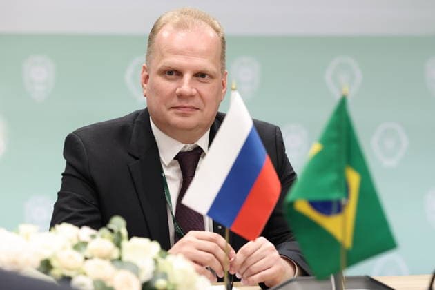 RUSSIA, MOSCOW REGION - MAY 27, 2026: Deputy Secretary of the Russian Security Council Alexander Venediktov attends a meeting of Russian Security Council Secretary Sergei Shoigu and Chief Special Advisor to the President of Brazil for Foreign Policy Celso Amorim on the sidelines of the 1st International Security Forum. Valery Sharifulin TASS  93096870