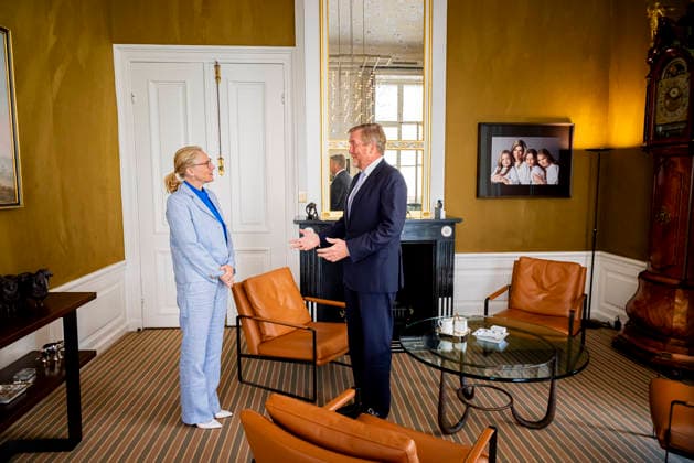 27-05-2026 HtB King Willem-Alexander during a meetng with Ms. Elanor Boekholt-O™Sullivan, Minister of Housing and Spatial Planning at palace Huis ten Bosch in The Hague. Â  Copyright: xPPEx