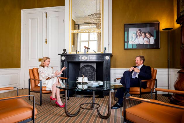 27-05-2026 HtB King Willem-Alexander during a meetng with Ms. Stientje van Veldhoven, Minister of Climate and Green Growth at palace Huis ten Bosch in The Hague. Â  Copyright: xPPEx