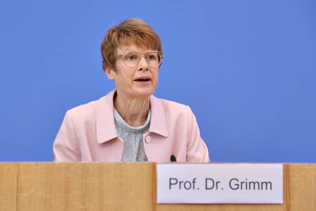 Berlin, Deutschland, 27.05.2026: Bundespressekonferenz: Vorstellung des Frühjahrsgutachten 2026 - Sachverständigenrat zur Begutachtung der gesamtwirtschaftlichen Entwicklung: Veronika Grimm *** Berlin, Germany, 27 05 2026 Federal Press Conference Presentation of the Spring Report 2026 German Council of Economic Experts Veronika Grimm Copyright: xdtsxNachrichtenagenturx dts_120812