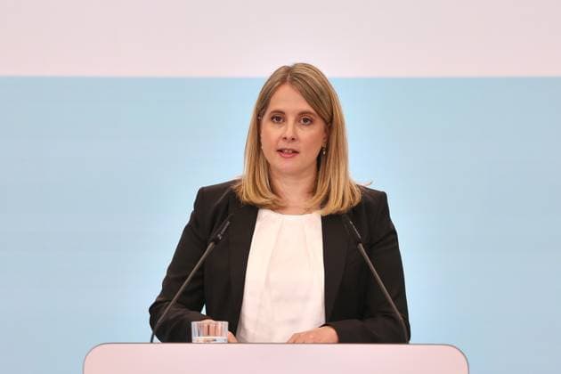 Berlin, Deutschland, 27.05.2026: Baumnisterium: Pressestatement zur Modernisierung des Städtebau- und Raumordnungsrechts: Bundesministerin für Wohnen, Stadtentwicklung und Bauwesen Verena Hubertz (SPD) *** Berlin, Germany, 27 05 2026 Baumnisterium Press statement on the modernization of urban development and spatial planning law Federal Minister of Housing, Urban Development and Building Verena Hubertz SPD Copyright: xdtsxNachrichtenagenturx dts_120849