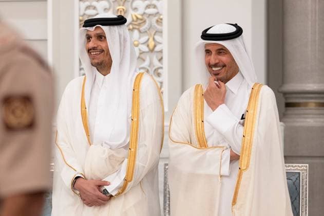 The Emir of Qatar, Tamim bin Hamad Al Thani, receives well-wishers on the occasion of Eid al-Adha at Lusail Palace in Doha The Emir of Qatar, Tamim bin Hamad Al Thani, receives well-wishers on the occasion of Eid al-Adha at Lusail Palace in Doha, Qatar, May 27, 2026. Photo by Emiri Diwan Office apaimages Doha Doha Qatar 270526_Qatar_QPO_00(6) Copyright: xapaimagesxEmirixDiwanxOfficex xapaimagesx