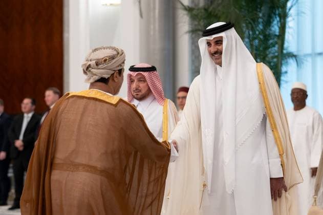 The Emir of Qatar, Tamim bin Hamad Al Thani, receives well-wishers on the occasion of Eid al-Adha at Lusail Palace in Doha The Emir of Qatar, Tamim bin Hamad Al Thani, receives well-wishers on the occasion of Eid al-Adha at Lusail Palace in Doha, Qatar, May 27, 2026. Photo by Emiri Diwan Office apaimages Doha Doha Qatar 270526_Qatar_QPO_00(8) Copyright: xapaimagesxEmirixDiwanxOfficex xapaimagesx