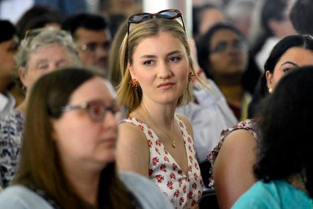 Belgian Royals Attend Harvard Class of 26 Graduation BOSTON, UNITED STATES OF AMERICA - MAY 27: Princess Elisabeth of Belgium pictured during the Class of 2026 Awards Ceremony, Class of 2026 Awards Ceremony Graduating students, their guests, as well as HKS faculty and staff come together to honor recognised members of the graduating class, hear from student speakers, and reflect on their collective achievements, on May 27, 2026 in Boston, United States of America, 27 05 2026 Boston United States of America  Copyright: xPhilipxReynaersx