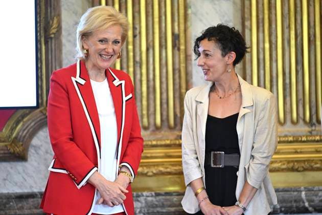 Princess Astrid presents the 2026 F.M.R.E. scientific awards BRUSSELS, BELGIUM - MAY 27 : Princess Astrid, Honorary President of the Queen Elisabeth Medical Foundation (F.M.R.E.), attends an academic session of the foundation at the Royal Palace and officially presents the F.M.R.E. 2026 scientific awards to the winners: 4) Ernest Solvay Prize : Dr. Mattioni Stefania (UGent) on May 27, 2026 in Brussels, Belgium, 27 05 2026 Brussels Belgium  Copyright: xDidierxLebrunx