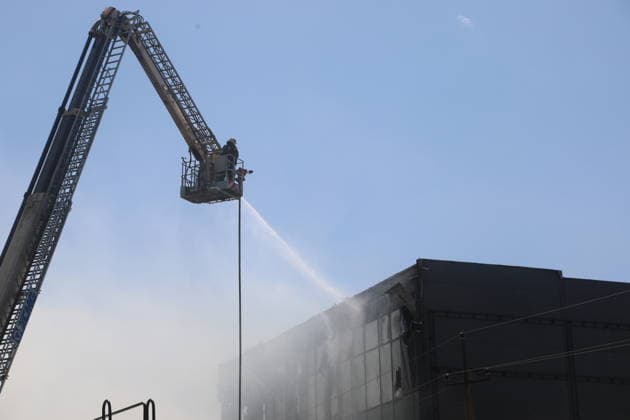 Russian attack injures 11 in Odesa ODESA, UKRAINE - MAY 27: Emergency services operate in the area where a Russian Shahed drone strike hit, injuring 11 people including two children in Odesa, Ukraine on May 27, 2026. Two stores and a post office were damaged in the attack. Nina Lyashonok Anadolu Odesa Ukraine. Editorial use only. Please get in touch for any other usage.  Copyright: x2026xAnadoluxNinaxLyashonokx