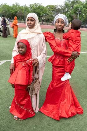 May 27, 2026, New York, New York, USA: People seen after pray and Mayor Zohran Mamdani delivered remarks during Eid Al-Adha holiday prayers at The Yancy Track & Field in New York, NY on May 27, 2026. Hundreds of men, women and children attended wearing clean, colorful and expensive traditional clothes. Eid al-Adha translates from Arabic to Festival of Sacrifice is one of the most important holidays in the Islamic calendar. It honors the Prophet Ibrahim s (Abraham s in Judaism) absolute obedience to God, commemorating his willingness to sacrifice his son as an act of submission before God provided a ram to sacrifice instead. New York USA - ZUMAr339 20260527_znp_r339_018 Copyright: xLevxRadinx