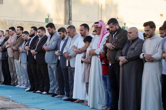 Eid Al-Adha Prayers Idlib Worshipers perform their Eid al-Adha prayers in Idlib, Syria, on May 27, 2026. Eid al-Adha, or the Feast of Sacrifice, is one of the most important holidays in the Islamic calendar, commemorating the willingness of Prophet Ibrahim to sacrifice his son. The event is traditionally marked worldwide by communal prayers, family gatherings, acts of charity, and the slaughtering of livestock. Idlib Idlib Syria Copyright: xOmarxAlbawx