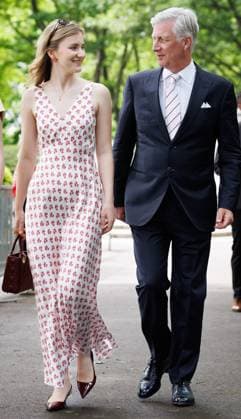 Crown Princess Elisabeth and King Philippe - Filip of Belgium pictured ahead of the address to graduates by British journalist Z. Minton Beddoes to the Class of 2026, part of graduation days in Harvard Kennedy School, Harvard University, in Cambridge, USA, Wednesday 27 May 2026.  BENOITxDOPPAGNE 175207861