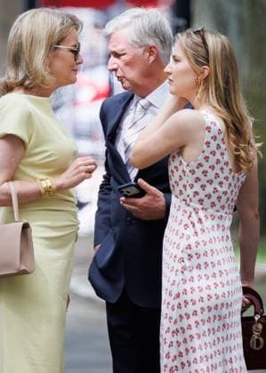 Queen Mathilde of Belgium, King Philippe - Filip of Belgium and Crown Princess Elisabeth pictured ahead of the address to graduates by British journalist Z. Minton Beddoes to the Class of 2026, part of graduation days in Harvard Kennedy School, Harvard University, in Cambridge, USA, Wednesday 27 May 2026.  BENOITxDOPPAGNE 175207976