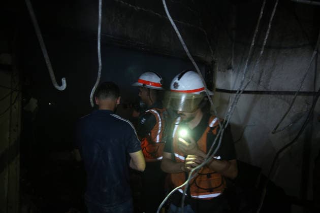 Israeli airstrike in Gaza kills 7 Palestinians GAZA CITY, GAZA, PALESTINE - MAY 27: Palestinian search and rescue teams, firefighters and medical crews are dispatched to the area following the Israeli attack on Omar Mukhtar Street which killed 7 Palestinians and injured 18 in Gaza City, Gaza, Palestine on May 27, 2026. Anas Zeyad Fteha Anadolu Gaza City Gaza. Editorial use only. Please get in touch for any other usage.  Copyright: x2026xAnadoluxAnasxZeyadxFtehax
