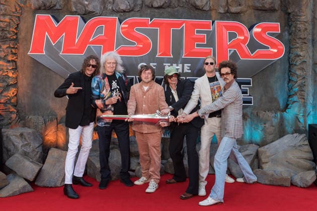 Masters of the Universe UK Premiere in London LONDON, UNITED KINGDOM - MAY 27: Dan Hawkins, Brian May, Daniel Pemberton, Justin Hawkins, Rufus Tiger Taylor and Justin Poullain attend the UK premiere of Masters of the Universe at Cineworld Leicester Square in London, United Kingdom on May 27, 2026. Wiktor Szymanowicz Anadolu London United Kingdom. Editorial use only. Please get in touch for any other usage.  Copyright: x2026xAnadoluxWiktorxSzymanowiczx