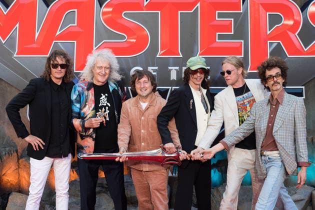 Masters of the Universe UK Premiere in London LONDON, UNITED KINGDOM - MAY 27: Dan Hawkins, Brian May, Daniel Pemberton, Justin Hawkins, Rufus Tiger Taylor and Justin Poullain attend the UK premiere of Masters of the Universe at Cineworld Leicester Square in London, United Kingdom on May 27, 2026. Wiktor Szymanowicz Anadolu London United Kingdom. Editorial use only. Please get in touch for any other usage.  Copyright: x2026xAnadoluxWiktorxSzymanowiczx