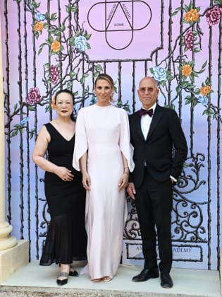 IPA85120252 - Rome, American Academy, McKim Medal Gala 2026. Pictured: Aliza Wong, Margherita Marenghi Vaselli, Peter Miller  Copyright: xMarcoxProvvisionatox xMarcoxProvvisionatox 85120252
