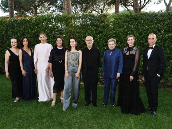 IPA85120320 - Rome, American Academy, McKim Medal Gala 2026. Pictured: Aliza Wong, Paola Dallolio, Margherita Marenghi Vaselli, Beatrice Bulgari, Eugenia D Aurelio, Ludovico Einaudi, Maria Teresa Venturini Fendi, Lauren Fertitta, Peter Miller  Copyright: xMarcoxProvvisionatox xMarcoxProvvisionatox 85120320