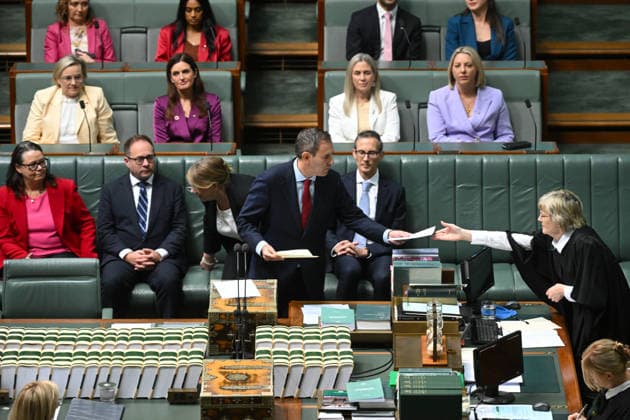 JIM CHALMERS TAX REFORM BILL, Australian Treasurer Jim Chalmers introduces the Treasury Laws Amendment Bill 2026 in the House of Representatives at Parliament House in Canberra, Thursday, May 28, 2026. ( NO ARCHIVING CANBERRA AUSTRALIAN CAPITAL TERRITORY AUSTRALIA  Copyright: xLUKASxCOCHx 20260528135242714717