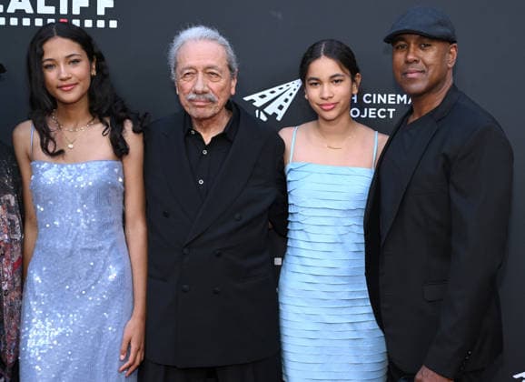 Opening Night of the L.A. Latino International Film Festival Edward James Olmos, granddaughters and son Michael D. Olmos arriving to the opening night of the 25th edition of the Los Angeles Latino International Film Festival (LALIFF), held at the TCL Chinese Theatre on May 27, 2026 in Hollywood, CA. Hollywood TCL Chinese Theatre California USA Copyright: xLisaxOConnorx xAFF-USA.comx