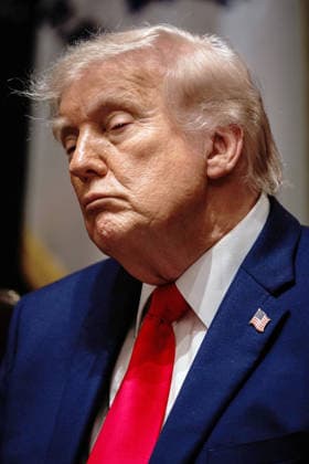 May 27, 2026, Washington, District Of Columbia, USA: United States President Donald J Trump, closes his eyes, while holding a Cabinet meeting in the Cabinet Room of the White House in Washington, DC. Trump is holding the meeting with members of his Cabinet as the US and Iran creep closer to a deal Washington USA - ZUMAs152 20260527_faa_s152_023 Copyright: xSamuelxCorumx-xPoolxviaxCNPx