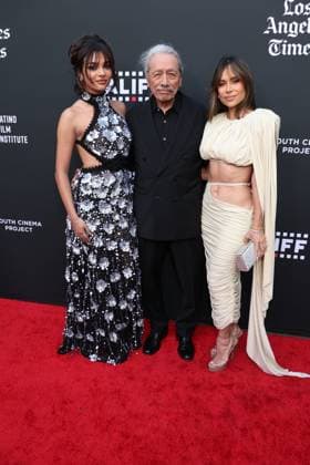 LALIFF 25th Edition Opening Night Celebration HOLLYWOOD, CALIFORNIA - MAY 27: Zulay Henao & and Edward James Olmos at the 25th Edition of The Los Angeles Latino International Film Festival - Opening Night at TCL Chinese Theatre on May 27, 2026 in Hollywood, California. Credit: AdMedia EDITORIAL USE ONLY  Copyright: xx AdMediax admphotostwo992559