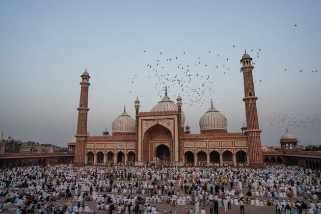 Eid al-Adha in India NEW DELHI, INDIA - MAY 28: Indian Muslims gather to offer Eid al-Adha prayers at Jama Masjid in New Delhi, India, on May 28, 2026. Amarjeet Kumar Singh Anadolu New Delhi India. Editorial use only. Please get in touch for any other usage.  Copyright: x2026xAnadoluxAmarjeetxKumarxSinghx