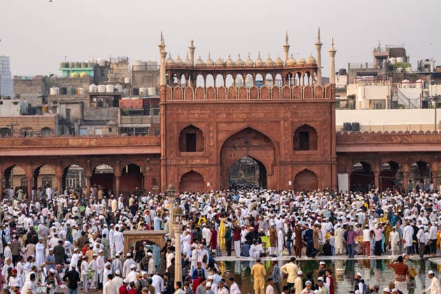 Eid al-Adha in India NEW DELHI, INDIA - MAY 28: Indian Muslims leave after offering Eid al-Adha prayers at Jama Masjid in New Delhi, India, on May 28, 2026. Amarjeet Kumar Singh Anadolu New Delhi India. Editorial use only. Please get in touch for any other usage.  Copyright: x2026xAnadoluxAmarjeetxKumarxSinghx