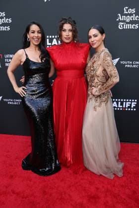 HOLLYWOOD, CALIFORNIA - MAY 27: Marta MÃ ndez Cross, Virginia Novello and Valeria Maldonado at the 25th Edition of The Los Angeles Latino International Film Festival - Opening Night at TCL Chinese Theatre on May 27, 2026 in Hollywood, California. Copyright: xAdMediax xMediaPunchx