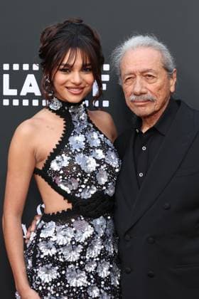 HOLLYWOOD, CALIFORNIA - MAY 27: Paulina Chavez and Edward James Olmos at the 25th Edition of The Los Angeles Latino International Film Festival - Opening Night at TCL Chinese Theatre on May 27, 2026 in Hollywood, California. Copyright: xAdMediax xMediaPunchx