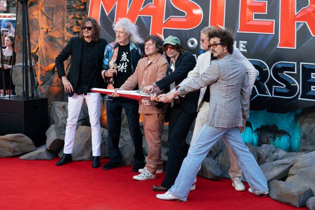 Masters Of The Universe UK Premiere in London, UK - 27 may 2026. Justin Hawkins, Dan Hawkins, Sir Brian May, Daniel Pemberton, Rufus Taylor and Frankie Poullain attend the UK Premiere of Masters Of The Universe at Cineworld Leicester Square . London United Kingdom Copyright: xLounisxTiarx xSOPAxImagesx _DSC6705