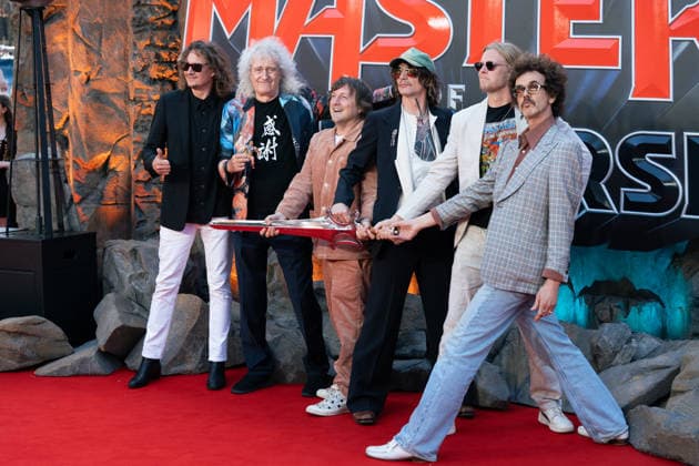 Masters Of The Universe UK Premiere in London, UK - 27 may 2026. Justin Hawkins, Dan Hawkins, Sir Brian May, Daniel Pemberton, Rufus Taylor and Frankie Poullain attend the UK Premiere of Masters Of The Universe at Cineworld Leicester Square . London United Kingdom Copyright: xLounisxTiarx xSOPAxImagesx _DSC6710