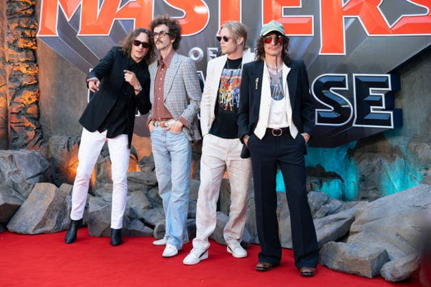 Masters Of The Universe UK Premiere in London, UK - 27 may 2026. Justin Hawkins, Frankie Poullain, Rufus Taylor and Dan Hawkins of The Darkness band attend the UK Premiere of Masters Of The Universe at Cineworld Leicester Square . London United Kingdom Copyright: xLounisxTiarx xSOPAxImagesx _DSC6585