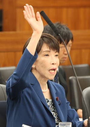 May 28, 2026, Tokyo, Japan - Japanese Prime Minister Sanae Takaichi raises her hand to answer a question at Upper House s health committee session at the National Diet in Tokyo on Thursday, May 28, 2026. (photo by Yoshio Tsunoda AFLO)  aflo_332220070