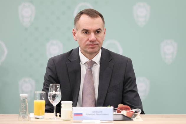 RUSSIA, MOSCOW REGION - MAY 28, 2026: Russian Security Council Deputy Secretary Alexei Shevtsov attends the 1st International Security Forum. Valery Sharifulin TASS  93122241