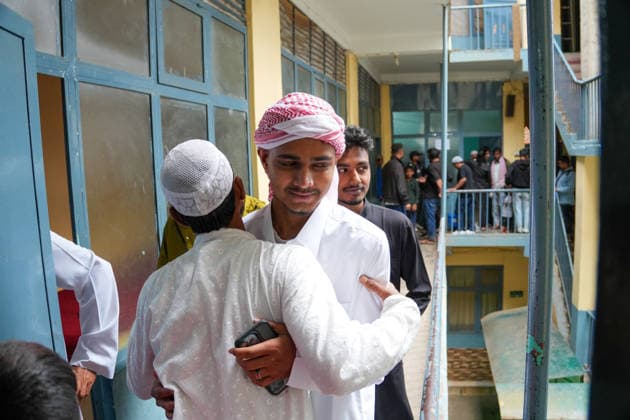 Eid al-Adha in Nepal LALITPUR, NEPAL-MAY 28: Nepali Muslims embrace and greet each other after offering Eid-al Adha prayers at the Patan Jame Masjid in Lalitpur, Nepal on May 28, 2026. Muslim around the world celebrate Eid-al Adha the Feast of Sacrifice is one of the most important festivals in the islamic calendar, marked by the prayers, family gatherings and the charity . Sunil Pradhan Anadolu Lalitpur Nepal. Editorial use only. Please get in touch for any other usage.  Copyright: x2026xAnadoluxSunilxPradhanx