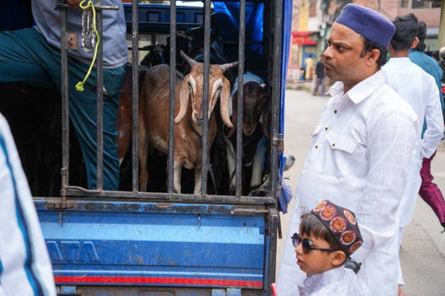 Eid al-Adha in Nepal LALITPUR, NEPAL-MAY 28: Nepali Muslims unload goats for sacrifice ahead of Eid al-Adha, also known as the Feast of Sacrifice, in Lalitpur, Nepal, on May 28, 2026. Muslims around the world celebrate Eid al-Adha as one of the most important festivals in the Islamic calendar, marked by prayers, family gatherings, and acts of charity. Sunil Pradhan Anadolu Lalitpur Nepal. Editorial use only. Please get in touch for any other usage.  Copyright: x2026xAnadoluxSunilxPradhanx