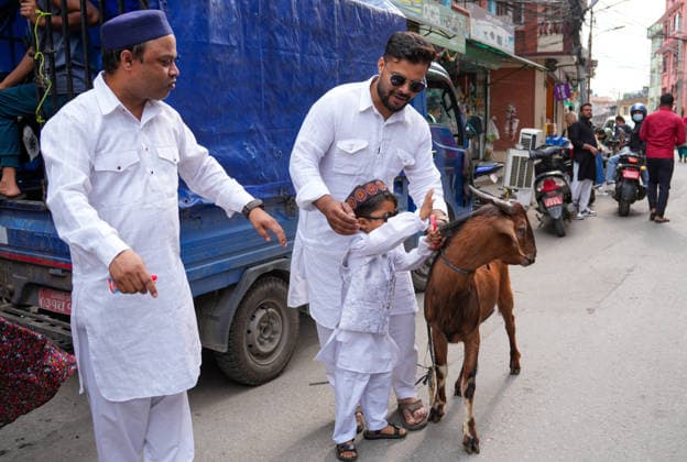 Eid al-Adha in Nepal LALITPUR, NEPAL-MAY 28: Nepali Muslims unload goats for sacrifice ahead of Eid al-Adha, also known as the Feast of Sacrifice, in Lalitpur, Nepal, on May 28, 2026. Muslims around the world celebrate Eid al-Adha as one of the most important festivals in the Islamic calendar, marked by prayers, family gatherings, and acts of charity. Sunil Pradhan Anadolu Lalitpur Nepal. Editorial use only. Please get in touch for any other usage.  Copyright: x2026xAnadoluxSunilxPradhanx